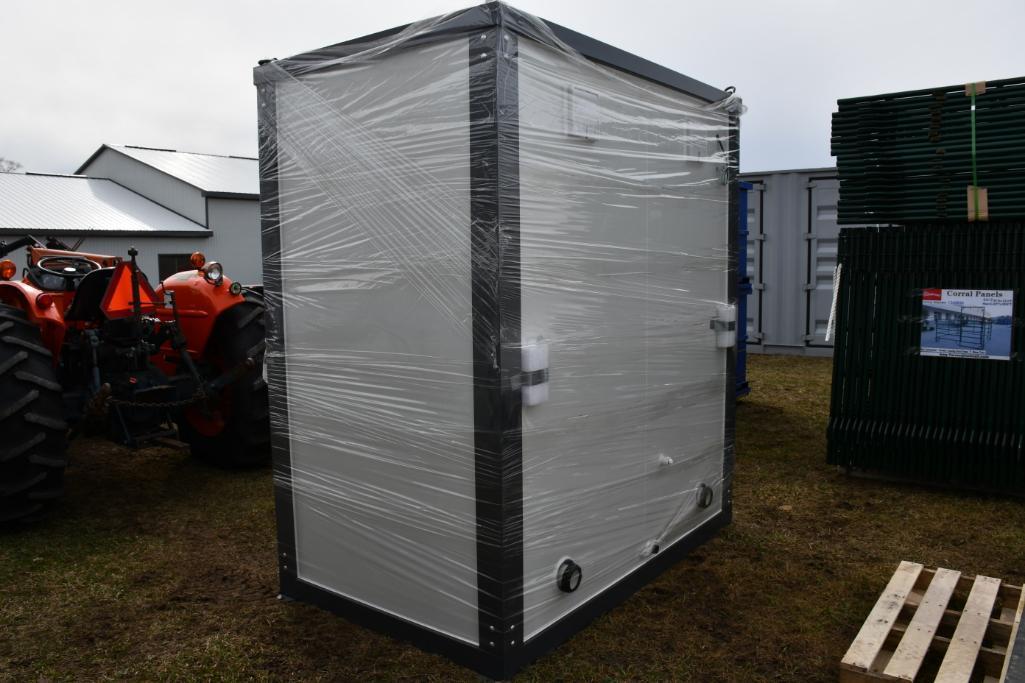 BASTONE PORTABLE RESTROOM WITH 2 PRIVATE TOILET STALLS (UNUSED)