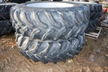 TWO GOODYEAR 520/85R42 TIRES WITH 10 BOLT RIMS