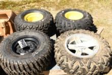 FOUR TIRES & RIMS FOR JOHN DEERE GATORS