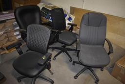 4 rolling office chairs