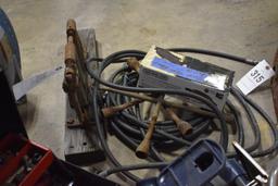 Wall mount Clamp, propane lines, 2 four ways, and trailer brakes