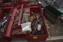 Red Tool Box with group of Large Allen Wrenches