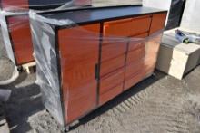 78" 10 Drawer Tool Box with Two Doors on Caster Wheels With New Tools