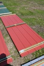 32 Pieces of 10' Red Metal Roofing