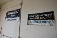 Nationwide Warranty sign and Duralast Sign