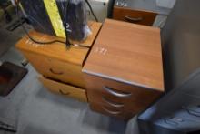 2 Wooden Filing Cabinets