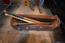 Tool Carrier with Three Wooden Softball Bats