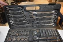 Master Socket and Wrench Set and 2 Vise Grips
