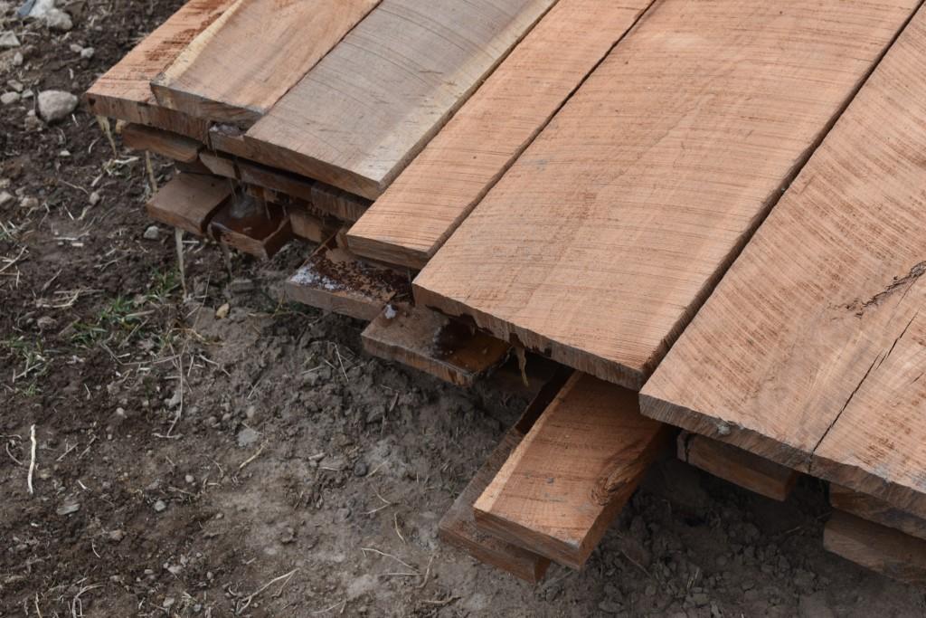 Pallet of Misc rough Cut Lumber