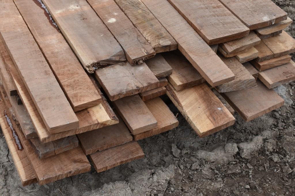 Pallet of Misc rough Cut Lumber