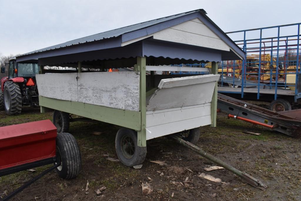 Produce Display Wagon On Single Axle Running Gear