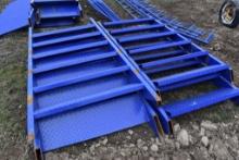 4 Sets of  7' x 44" Blue Metal Stairs