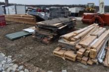 Disassembled Garage with Trusses, Sides, Plywood and Wood