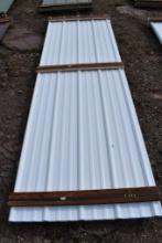 22 Pieces of 10' Sections of White Corrugated Metal Paneling