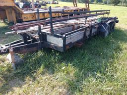 Bumper hitch 2 axles trailer with concrete supplies