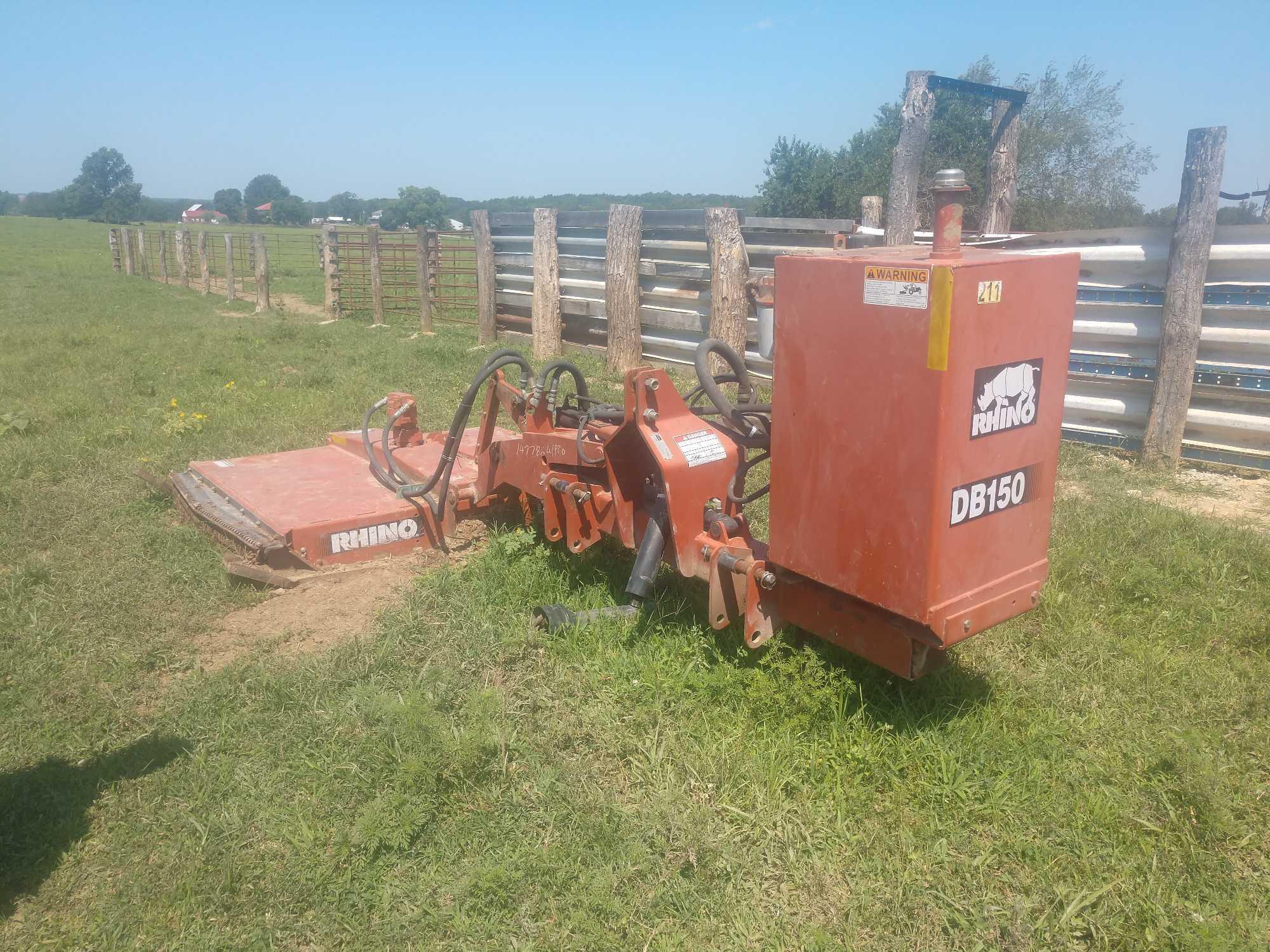 Rhino DB150 3pt 540 PTO Has extendable arms w/6ft Mower