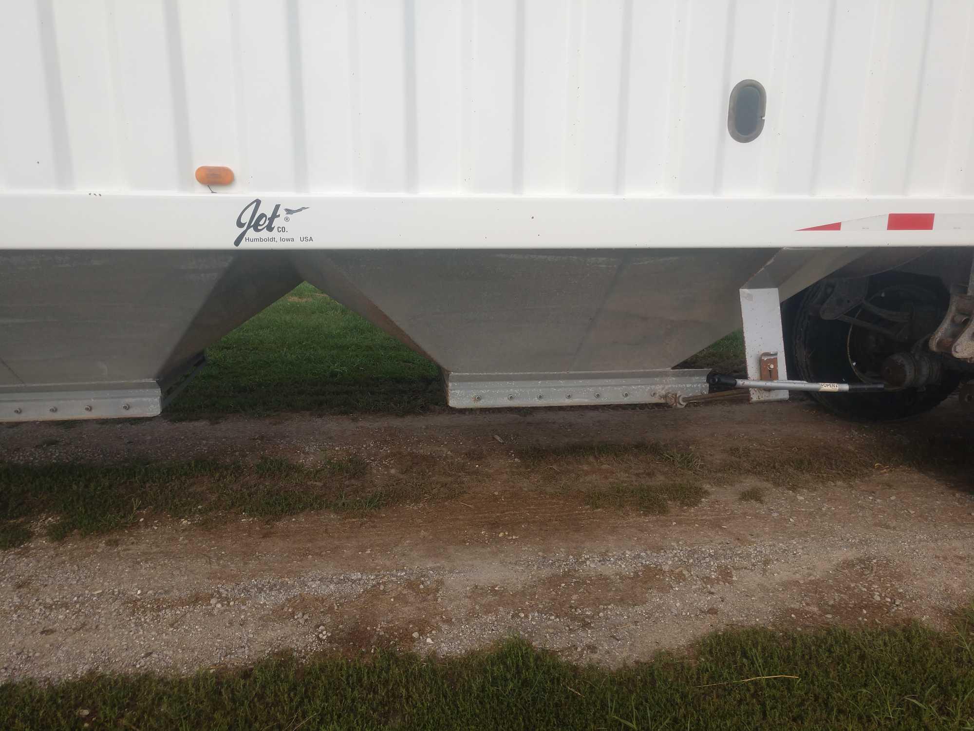 2001 Jet Hopper Bottom Grain Trailer 34ft w/ shurlock roll over tarp