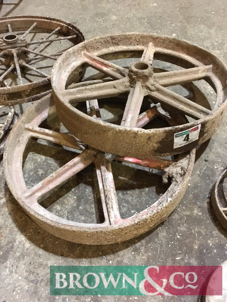2 No. Cast Iron Wheels