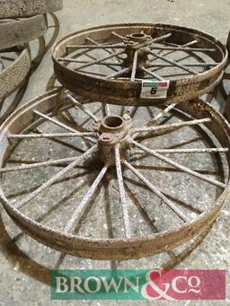 Set of 4 Spoked Wagon Wheels