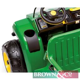 New John Deere HPX Ride-on kids electric gator. Smart Pedal Technology: coast and power brakes on