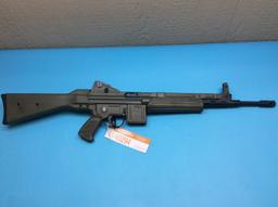 C.A.I/CETNE Fully Automatic Rifle 5.56/223 caliber with an army green finis