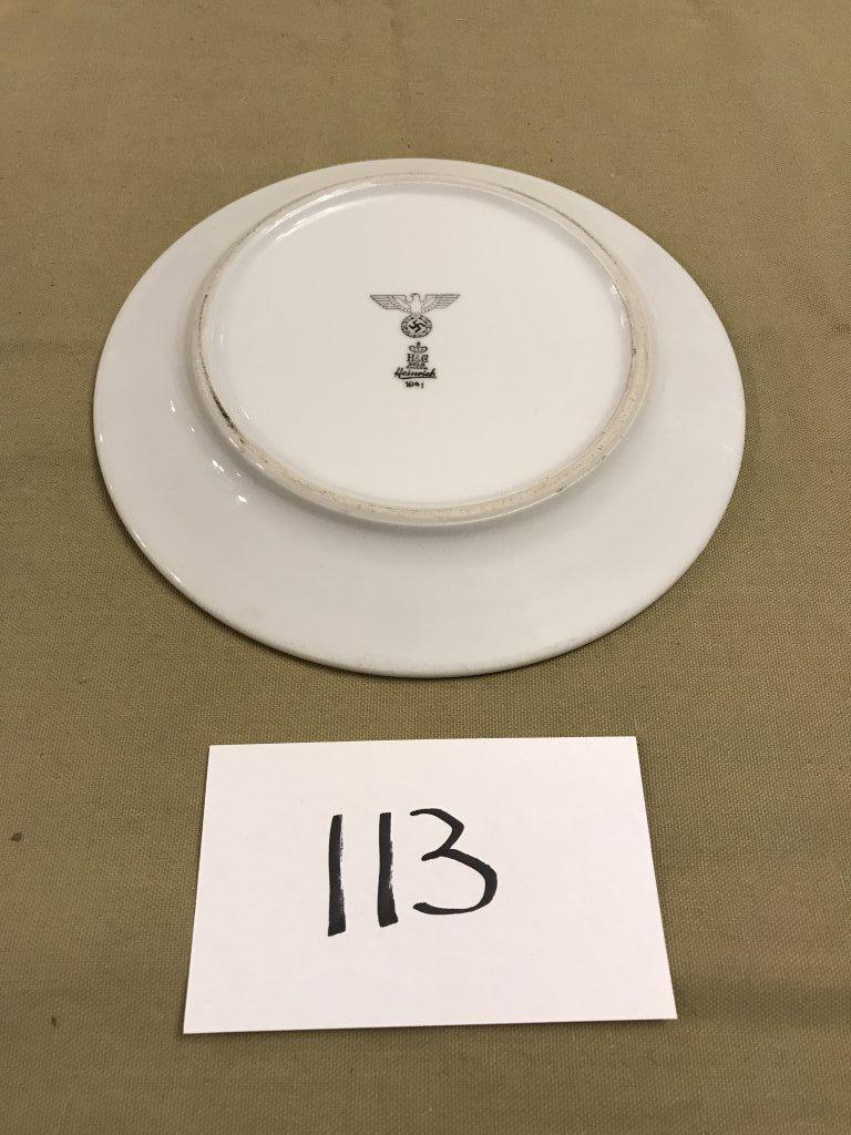 Nazi era ceramic dinner plate with swastika eagle