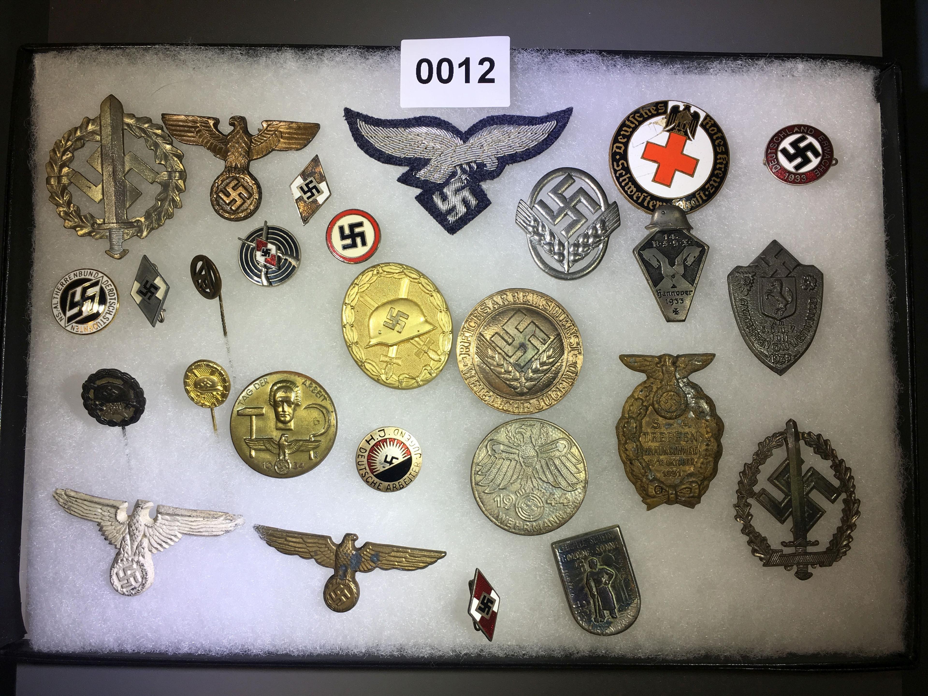 Wound badge and medals and enamel pins. All items in lot photos are included.