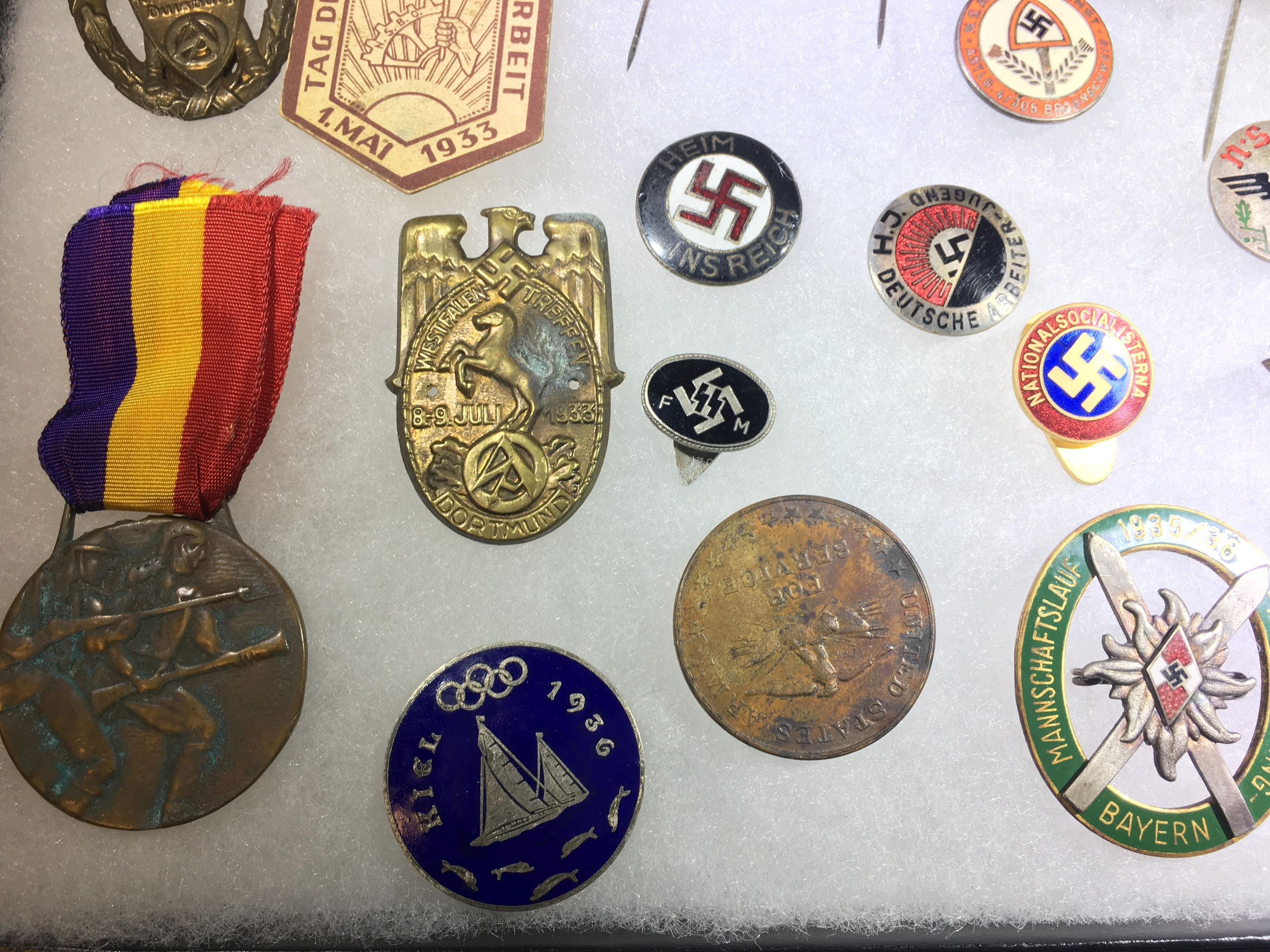 Gestapo patch and misc. lapel buttons