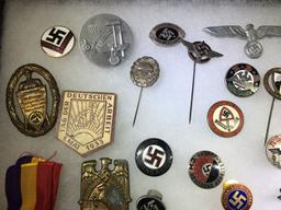 Gestapo patch and misc. lapel buttons