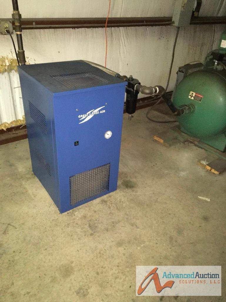 Champion 3 phase air compressor and Great Lakes Air Dyer.