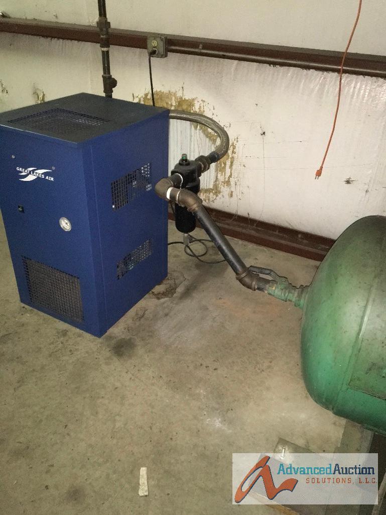 Champion 3 phase air compressor and Great Lakes Air Dyer.