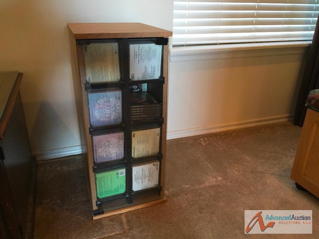 Upright CD storage cabinet