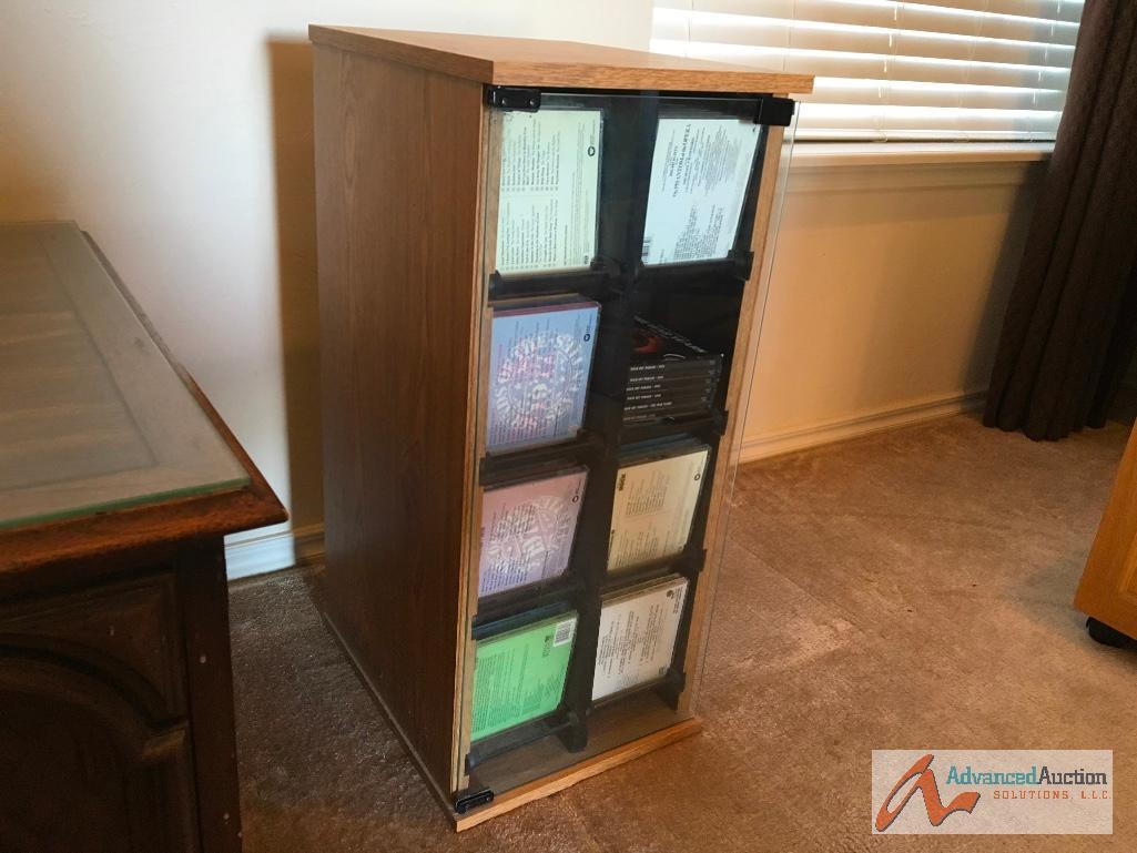 Upright CD storage cabinet