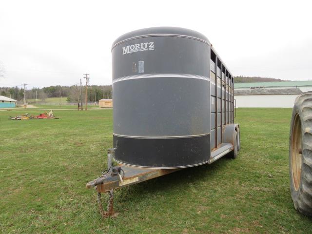 z2011 16FT MORITZ STOCK TRAILER, DIRECT TITLE