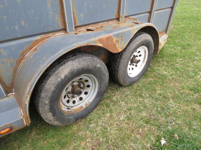 z2011 16FT MORITZ STOCK TRAILER, DIRECT TITLE