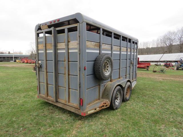 z2011 16FT MORITZ STOCK TRAILER, DIRECT TITLE