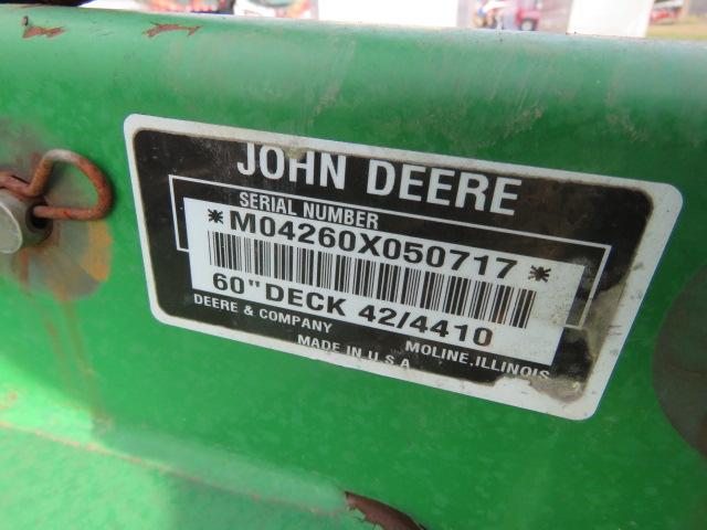 JOHN DEERE 7 IRON COMMERCIAL 60" UNDERMOUNT