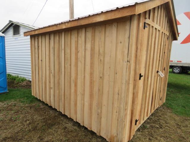 8X10 SHED - HEMLOCK LUMBER - METAL ROOF