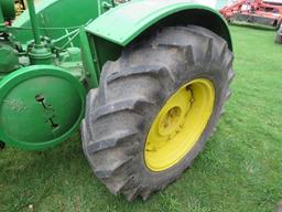 1937 JOHN DEERE A O  TRACTOR (STICKERED  AS AN A)