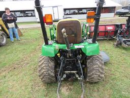 JOHN DEERE 2305 COMPACT TRACTOR W/ 62" BELLY MOWER