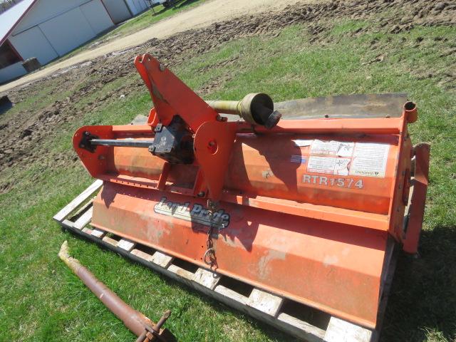 3PT HITCH ROTOTILLER 6FT W/PTO SHAFT LAND PRIDE