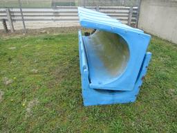 2- 8FT PLASTIC FEED BUNKS