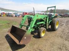 JOHN DEERE 850 TRACTOR WITH JOHN DEERE 75 LOADER