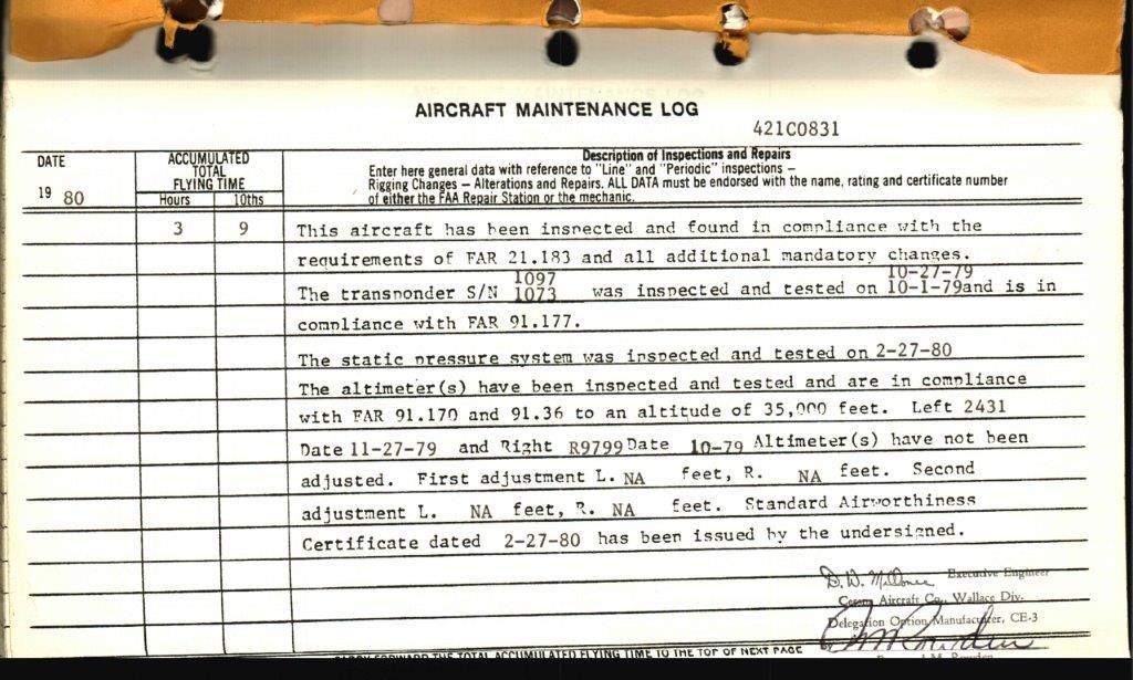 1980 Cessna 421C N-421HP