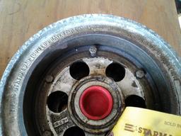 HAYES 7.00-8 WHEELS , (1) WITH EXPANDER BRAKE (SOME CORROSION)