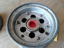 HAYES 7.00-8 WHEELS , (1) WITH EXPANDER BRAKE (SOME CORROSION)