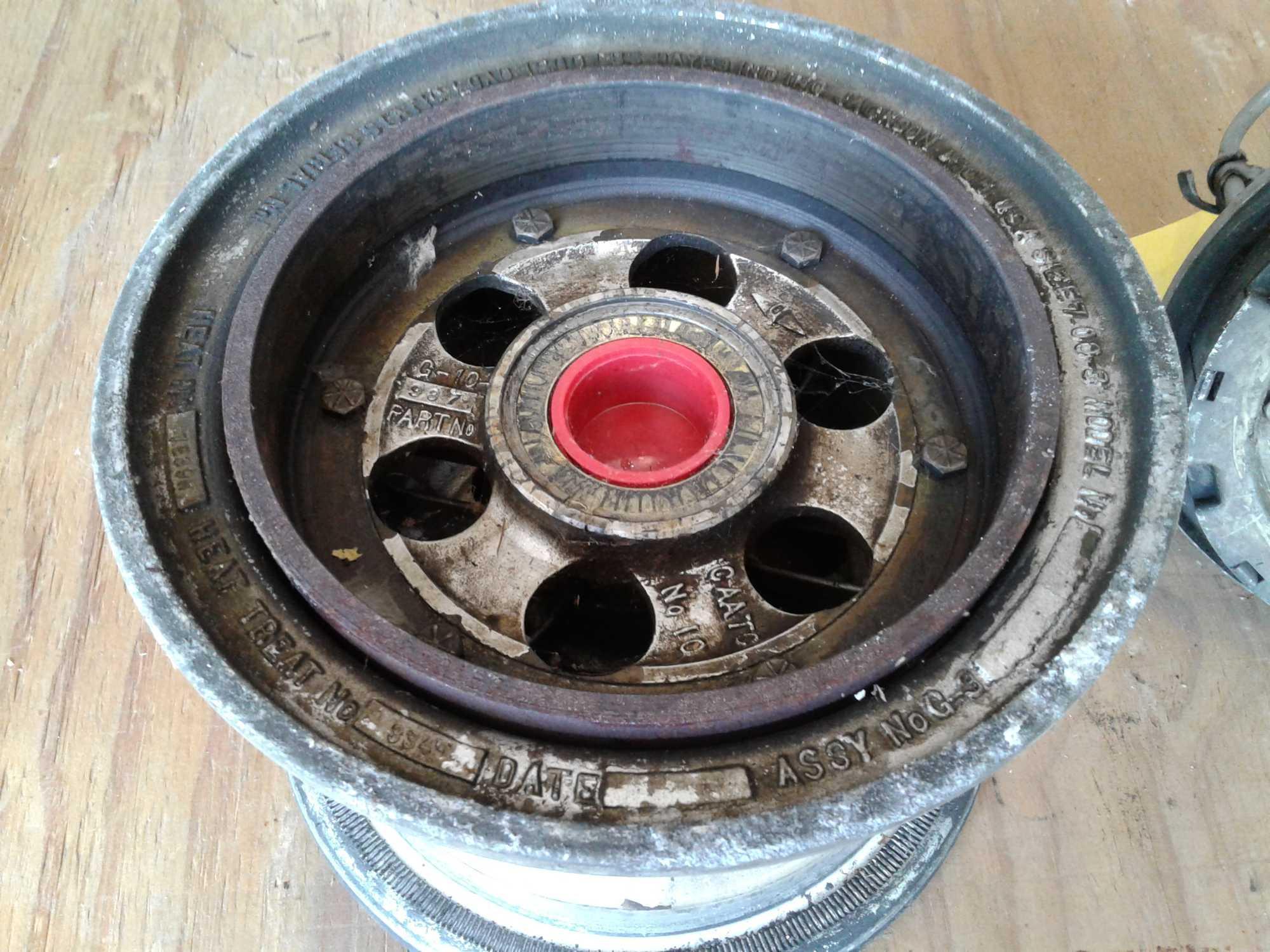 HAYES 7.00-8 WHEELS , (1) WITH EXPANDER BRAKE (SOME CORROSION)