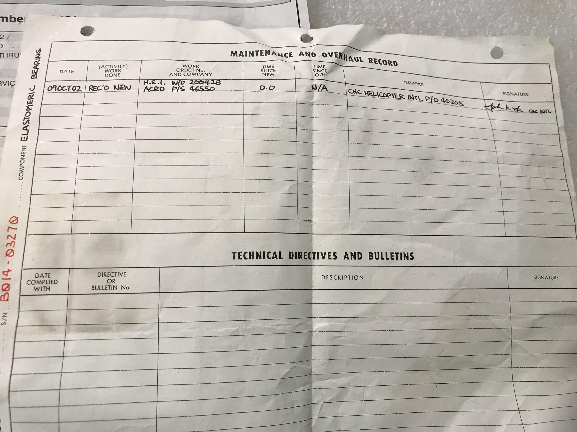 S76 THRUST BEARINGS SB7003-102 (A/R & REPAIRABLE)