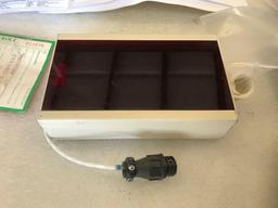 IR POWER TRANMISTTER IRPT2850 (NEW), (2) ANODYNE SWITCH BOX RS16-001 (REMOVED FROM TEAR DOWN) &