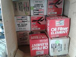 BOXES OF NEW OIL FILTERS